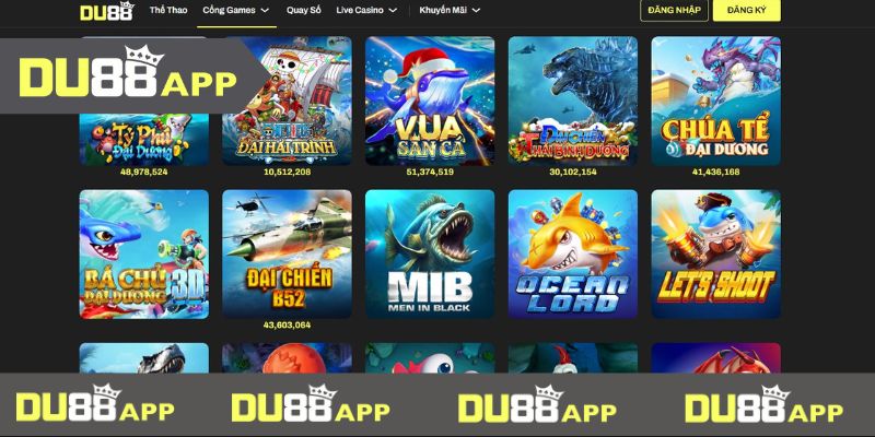DU88 Bắn cá nhiều trò chơi hay