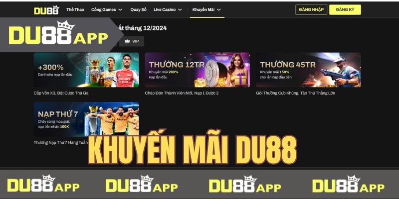 DU88 Khuyến mãi mới nhất vừa trình làng tại nhà cái