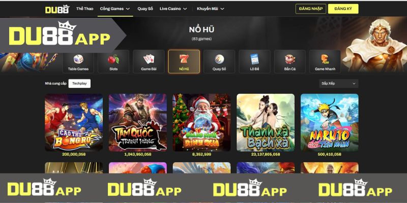 DU88 Nổ hũ hấp dẫn người chơi