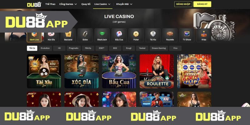cổng games Du88 Casino Du88 thu hút người chơi