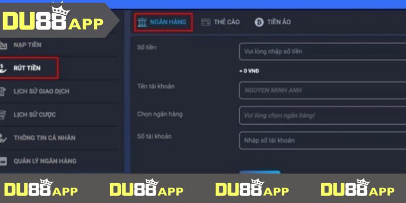 rút tiền DU88 Các bước và hướng dẫn thực hiện Du88 rút tiền chi tiết